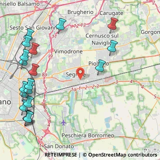 Mappa Via Giambattista Tiepolo, 20090 Segrate MI, Italia (6.15105)