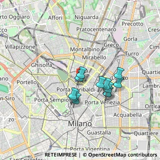 Mappa Via G. De Castillia, 20124 Milano MI, Italia (1.39167)