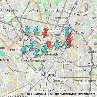 Mappa Via G. De Castillia, 20124 Milano MI, Italia (1.55583)