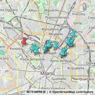 Mappa Via G. De Castillia, 20124 Milano MI, Italia (1.35533)