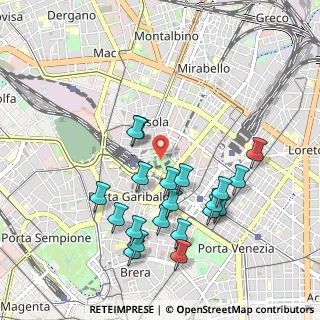 Mappa Vicolo Gaetano de Castillia, 20124 Milano MI, Italia (1.0005)