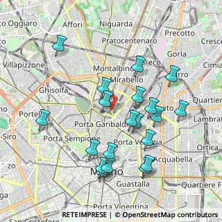 Mappa Vicolo Gaetano de Castillia, 20124 Milano MI, Italia (1.9955)