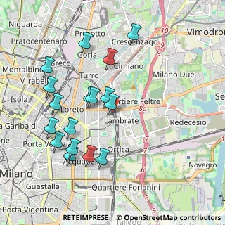 Mappa Milano Lambrate, 20133 Milano MI, Italia (2.01059)