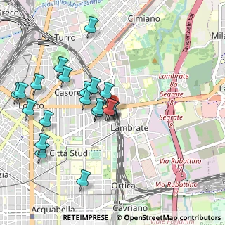 Mappa Milano Lambrate, 20133 Milano MI, Italia (1.0135)