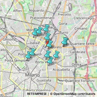 Mappa Viale Doria Andrea, 20124 Milano MI, Italia (1.29167)