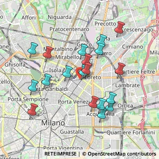 Mappa Via Mauro Macchi, 20124 Milano MI, Italia (1.87421)