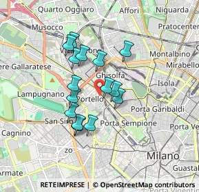 Mappa Via Emanuele Filiberto, 20149 Milano MI, Italia (1.35533)