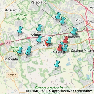 Mappa Via Pellico, 20018 Sedriano MI, Italia (3.70125)