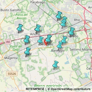 Mappa Via Pellico, 20018 Sedriano MI, Italia (3.744)