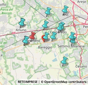 Mappa Via Magenta, 20008 Bareggio MI, Italia (3.62867)