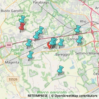 Mappa Via Silvio Pellico, 20018 Sedriano MI, Italia (3.6425)