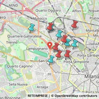 Mappa Via Giovanni Boine, 20148 Milano MI, Italia (1.50333)