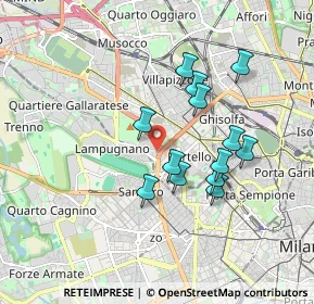 Mappa Via Giovanni Boine, 20148 Milano MI, Italia (1.53615)