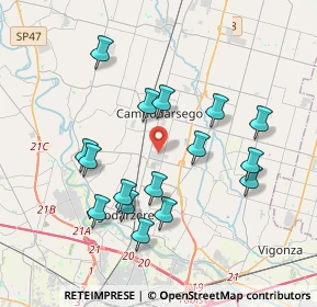 Mappa Via Cristoforo Colombo, 35011 Campodarsego PD, Italia (3.6575)