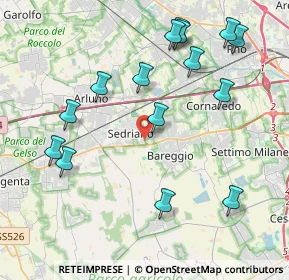 Mappa Via Padre Pio, 20018 Sedriano MI, Italia (4.50933)