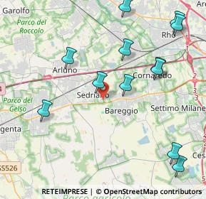 Mappa Via Padre Pio, 20018 Sedriano MI, Italia (4.83583)
