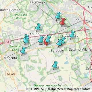 Mappa Via Giuseppe Garibaldi, 20018 Sedriano MI, Italia (3.45833)