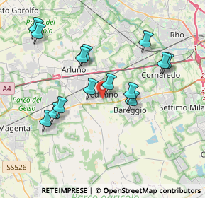 Mappa Via Giuseppe Garibaldi, 20018 Sedriano MI, Italia (3.75643)