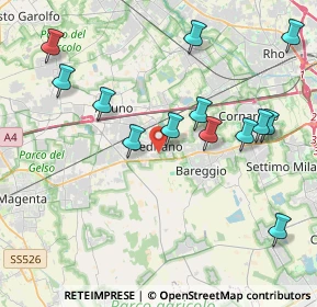 Mappa Via Giuseppe Garibaldi, 20018 Sedriano MI, Italia (4.32923)