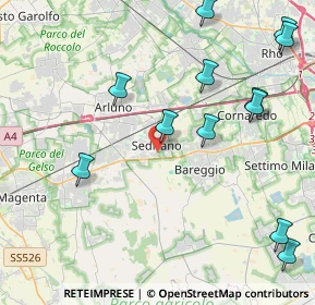 Mappa Via Giuseppe Garibaldi, 20018 Sedriano MI, Italia (5.10917)