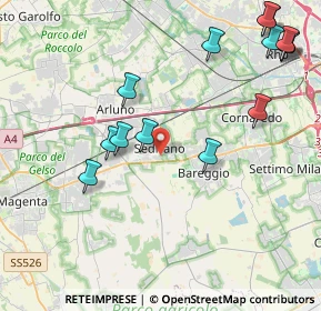 Mappa Via Giuseppe Garibaldi, 20018 Sedriano MI, Italia (4.92143)