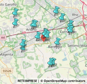 Mappa Via Giuseppe Garibaldi, 20018 Sedriano MI, Italia (3.675)