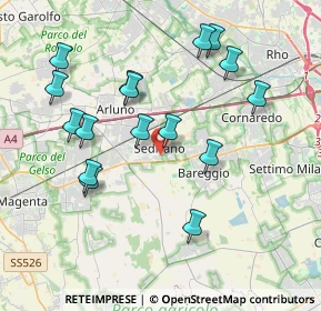 Mappa Via Giuseppe Garibaldi, 20018 Sedriano MI, Italia (3.91813)