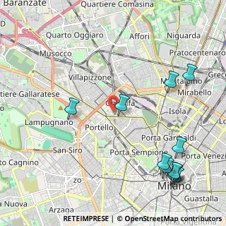 Mappa Via Tolentino, 20155 Milano MI, Italia (2.76182)