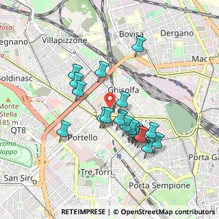 Mappa Via Tolentino, 20155 Milano MI, Italia (0.7815)