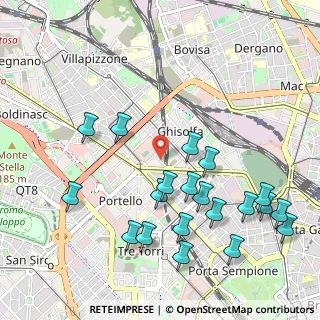 Mappa Via Tolentino, 20155 Milano MI, Italia (1.166)