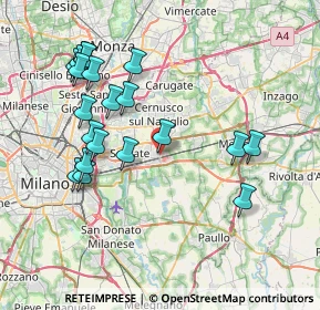 Mappa Via Piemonte, 20096 Pioltello MI, Italia (8.021)
