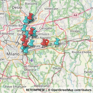 Mappa Via Grazia Deledda, 20060 Vignate MI, Italia (7.93167)
