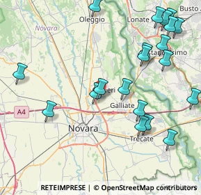 Mappa Via Ragni, 28062 Cameri NO, Italia (9.918)