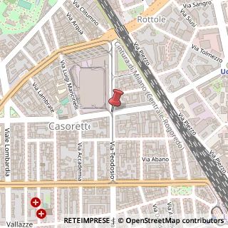 Mappa Via Teodosio,  87, 20131 Milano, Milano (Lombardia)
