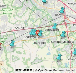 Mappa Via Tiziano, 20018 Sedriano MI, Italia (6.693)