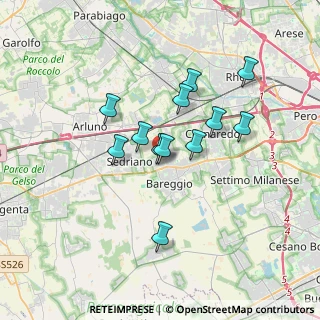 Mappa Via Tiziano, 20018 Sedriano MI, Italia (2.8175)