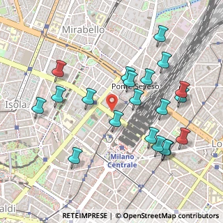 Mappa Via Tonale, 20124 Milano MI, Italia (0.52)