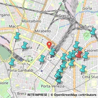 Mappa Via Tonale, 20124 Milano MI, Italia (1.289)