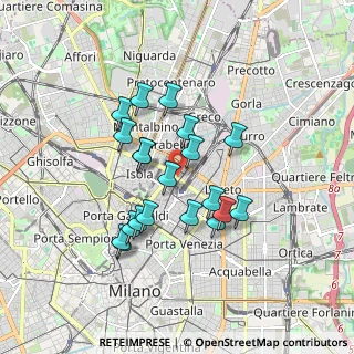 Mappa Via Tonale, 20124 Milano MI, Italia (1.4965)