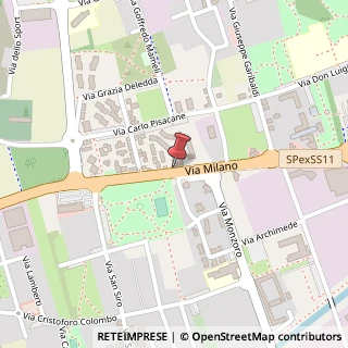 Mappa Via Milano, 100, 20010 Cornaredo, Milano (Lombardia)