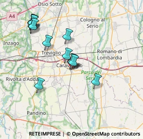 Mappa Via Marisa Bellisario, 24043 Caravaggio BG, Italia (7.39)