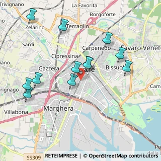 Mappa A-B, 30172 Venezia VE, Italia (2.01667)