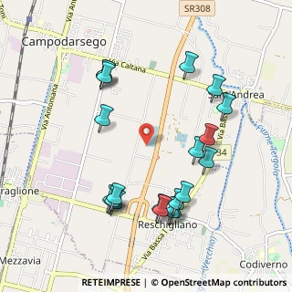 Mappa Via Card. C. Rezzonico, 35011 Campodarsego PD, Italia (1.065)