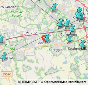 Mappa Piazza del Seminatore, 20018 Sedriano MI, Italia (6.4915)