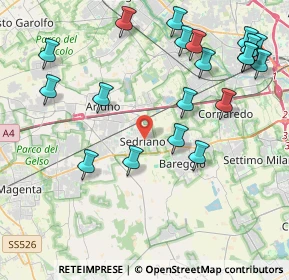 Mappa Piazza del Seminatore, 20018 Sedriano MI, Italia (4.882)