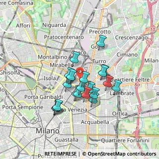 Mappa Via Mauro Macchi, 20127 Milano MI, Italia (1.3525)