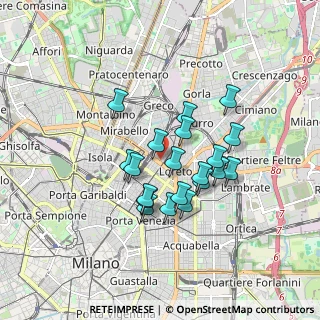 Mappa Via Mauro Macchi, 20127 Milano MI, Italia (1.382)
