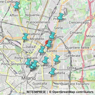 Mappa Via Mauro Macchi, 20127 Milano MI, Italia (2.09462)