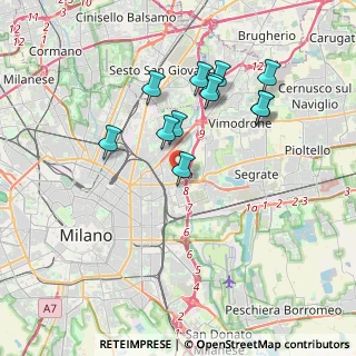 Mappa Via Passo Rolle, 20134 Milano MI, Italia (3.42833)