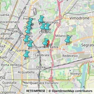 Mappa Via Passo Rolle, 20134 Milano MI, Italia (1.86583)